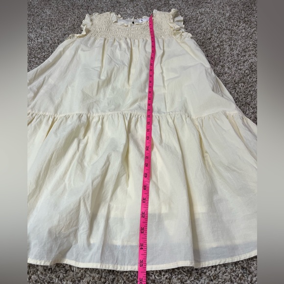&merci cream / pale yellow Ruffle babydoll Dress size large - Picture 10 of 10
